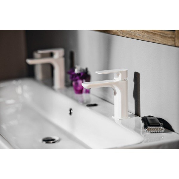 Kriauklei čiaupas baltos spalvos stovimas Spy – Sapho-image-1