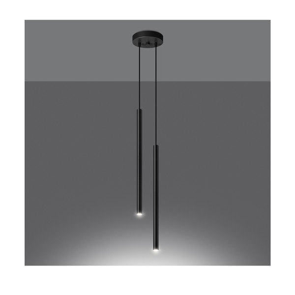 Juodos spalvos iš metalo kabantis šviestuvas ø 15 cm Fideus – Sollux-image-1