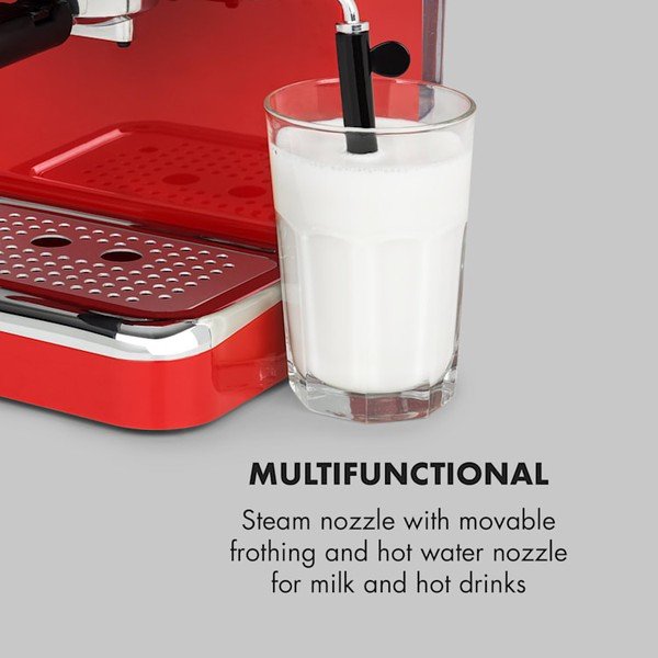 Raudonas kavos aparatas Klarstein Espressionata Gusto Red-image-4