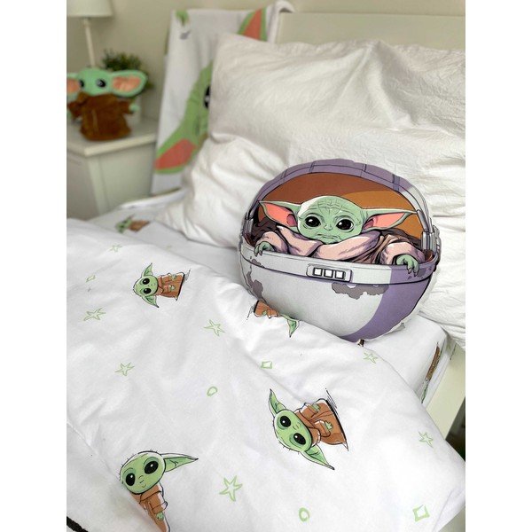 Iš mikropliušo vaikiška pagalvė ø 40 cm Star Wars "Mandalorian 02" – Jerry Fabrics-image-1