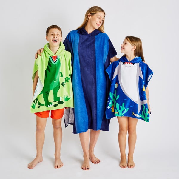 Iš medvilnės pončas mėlynos spalvos Stripe – Catherine Lansfield-image-4