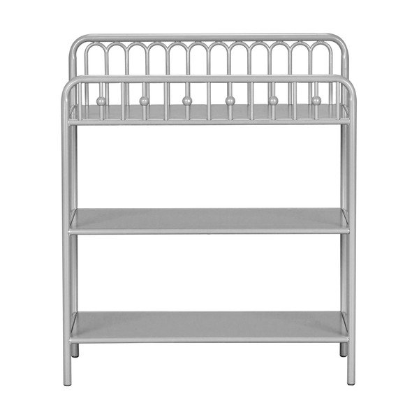 Iš metalo aukšta su vystymo stalu vaikiška šoninė spintelė šviesiai pilkos spalvos 87x102 cm Monarch Hill – Støraa-image-2