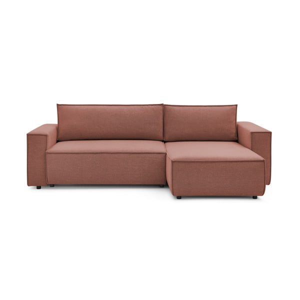 Sulankstoma kampinė sofa rožinės spalvos (modulinė) Nihad – Bobochic Paris