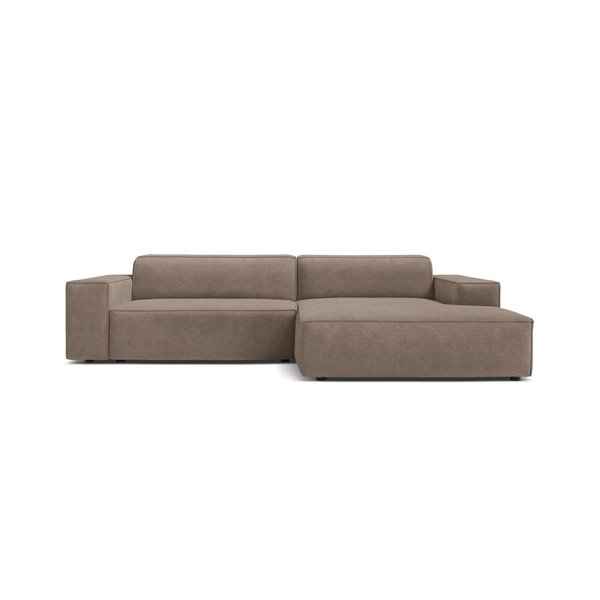 Smėlio spalvos modulinė kampinė sofa (su dešiniuoju kampu/su gultu) Jodie – Micadoni -image-1