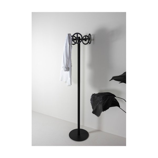 Palto stovas iš metalo juodos spalvos Circle – Spinder Design-image-2