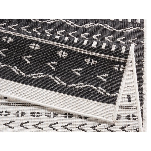 Juodos ir kreminės spalvos dvipusis lauko kilimas NORTHRUGS Kuba, 290 x 200 cm-image-1