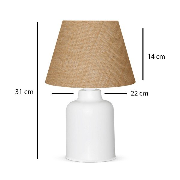 Stalinis šviestuvas (aukštis 31 cm) iš džiuto Eren – Opviq lights-image-2