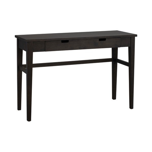 Tamsios natūralios spalvos konsolinis staliukas su ąžuolo dekoro stalviršiu 40x110 cm Garrison – Rowico