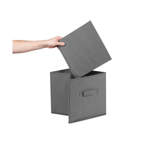 Tamsiai pilkos spalvos iš plastiko daiktadėžė 31x31x31 cm – Compactor-image-3