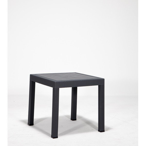 Iš plastiko sodo valgomojo stalas 80x80 cm Rattan – Floriane Garden-image-1