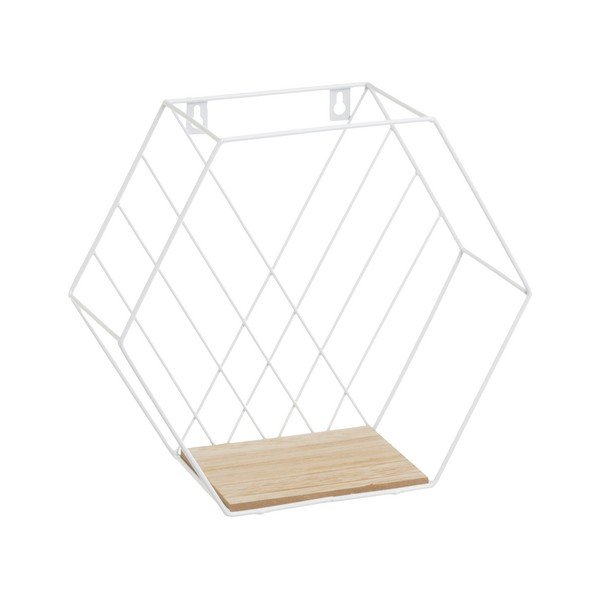 Sieninės lentynos baltos spalvos/natūralios spalvos 3 vnt. 31 cm – Casa Selección-image-1