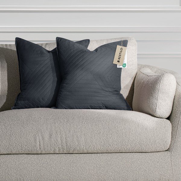 Iš mikropluošto dekoratyviniai pagalvių užvalkalai 2 vnt. 45x45 cm Softa – Restilo-image-1