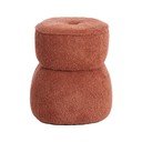 Iš boucle pufas oranžinės spalvos Leyla – Light & Living