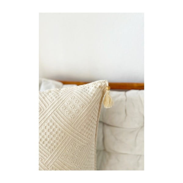 4 užvalkalų rinkinio užvalkalai iš organinės medvilnės 43x43 cm Natural - Mila Home-image-3