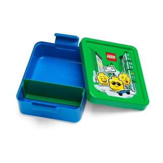 Mėlyna užkandžių dėžutė su žaliu dangteliu LEGO® Iconic
