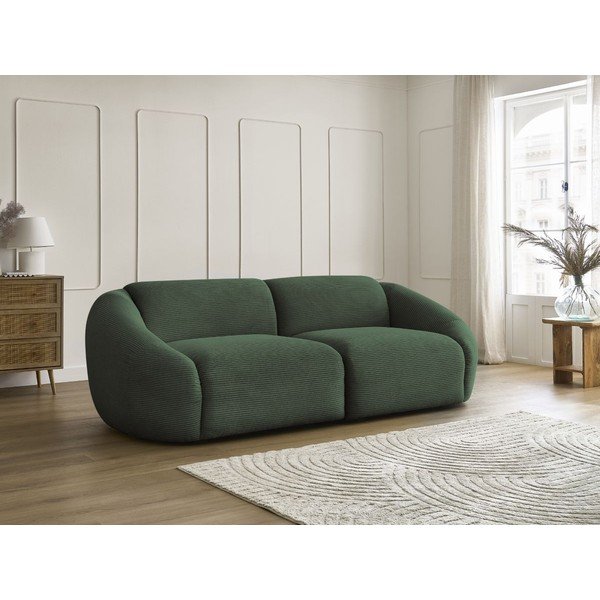 Žalios spalvos sofa iš kordinio velveto 250 cm Tina – Bobochic Paris-image-1