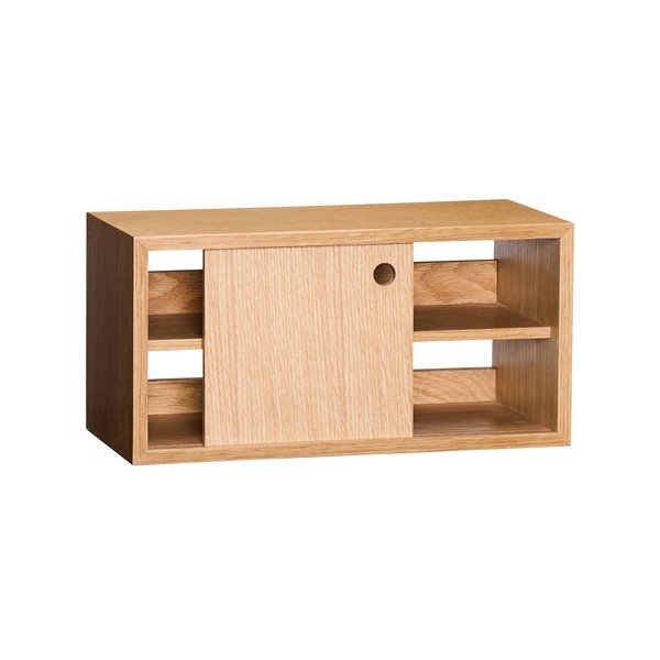 Natūralios spalvos sieninė lentyna iš ąžuolo 40 cm Slide – Hübsch-image-2