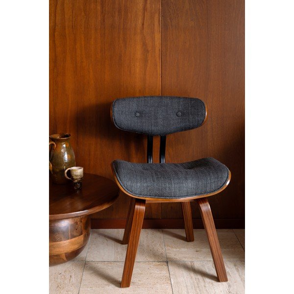 Pilkos spalvos/rudos spalvos iš audinio valgomojo kėdė Blackwood – Dutchbone-image-1