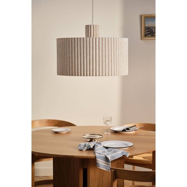 Smėlio spalvos iš lino kabantis šviestuvas ø 60 cm Alina – Jotex-image-2