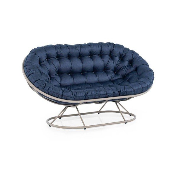 Iš metalo sodo sofa mėlynos spalvos Tulipa – Floriane Garden-image-1