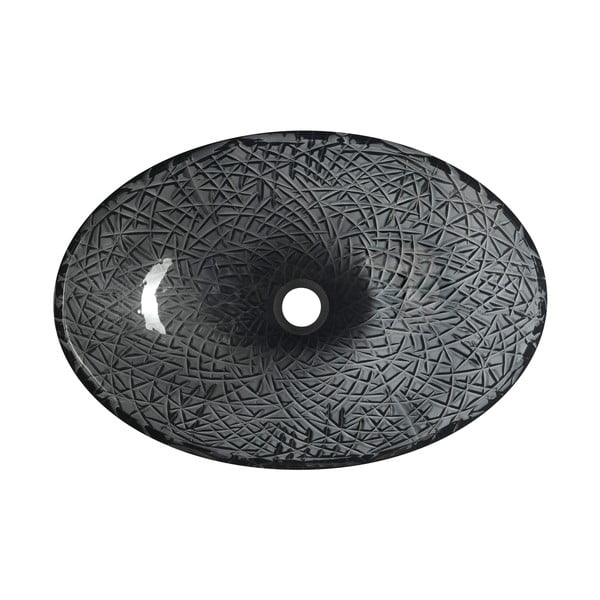 Iš stiklo praustuvas juodos spalvos 50x36 cm Purus – Sapho-image-2