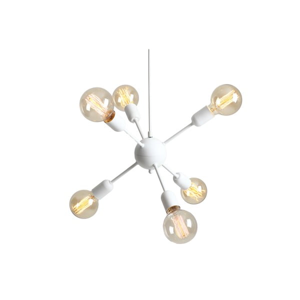 Baltas pakabinamas šviestuvas su 6 lemputėmis Custom Form Vanwerk Ball