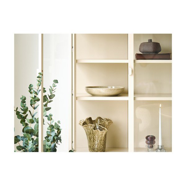 Kreminės spalvos iš plieno vitrina 80x180x35 cm Brisbane – House Nordic-image-2