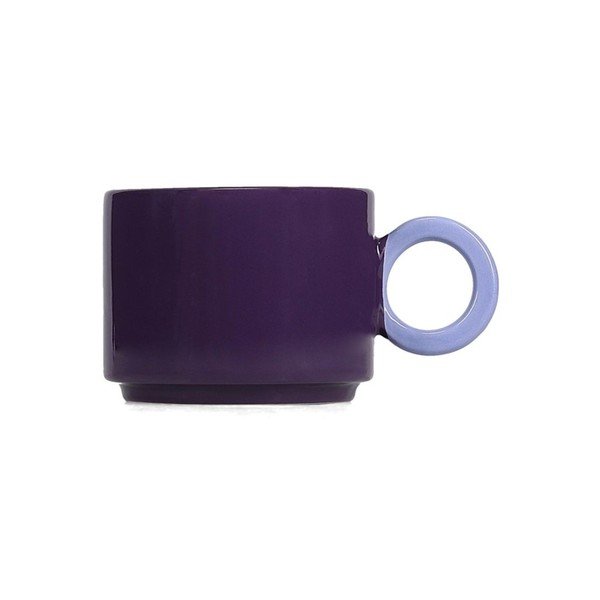 Tamsiai violetinės spalvos iš molio puodelis 280 ml Lou – ONA