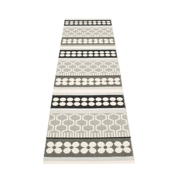 Pilkos spalvos/kreminės spalvos lauko kilimas 70x270 cm Asta Warm Grey – Pappelina