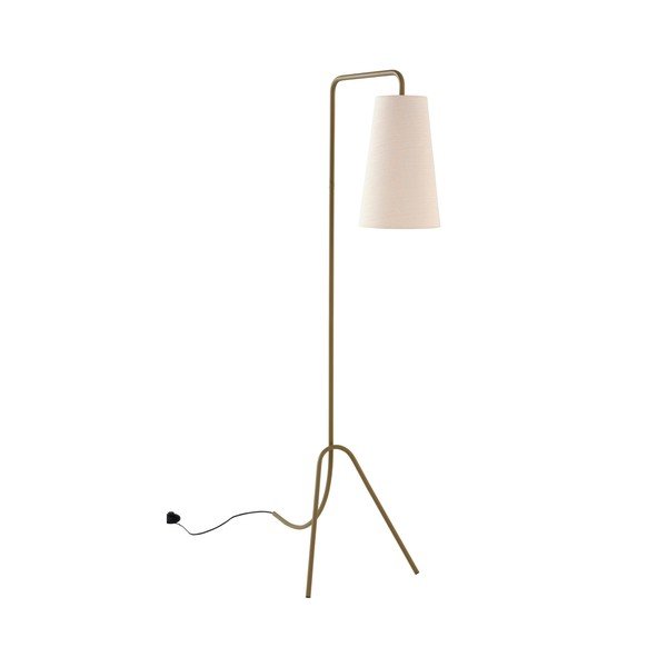 Khaki spalvos/kreminės spalvos iš tekstilės pastatomas šviestuvas su sulankstoma konstrukcija (aukštis 154 cm) Vivienne – Jotex