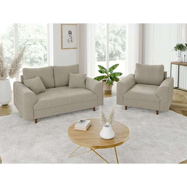Smėlio spalvos iš boucle sofa 150 cm Ariella – Ropez-image-4