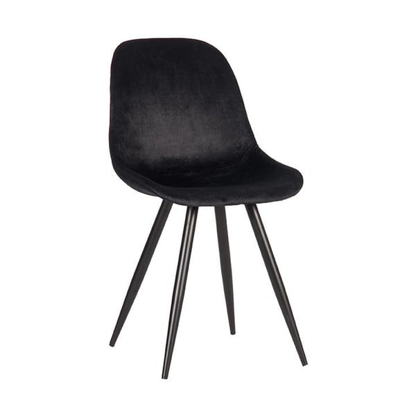 Valgomojo kėdės iš aksomo juodos spalvos 2 vnt. Capri  – LABEL51