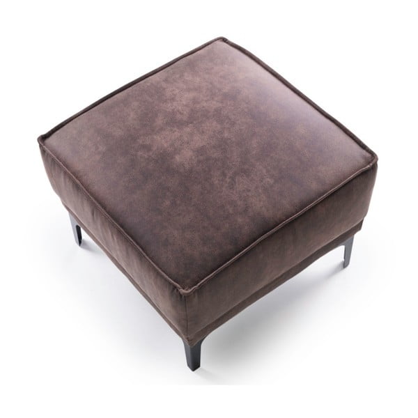 Iš dirbtinės odos pufas rudos spalvos Copenhagen – Scandic-image-3