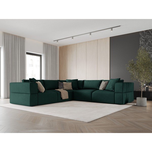 Kampinė sofa žalios spalvos (kintama) Esther – Milo Casa-image-1