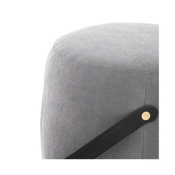 Pilkas minkštas pufas Tomasucci Drum, ø 40 cm-image-1