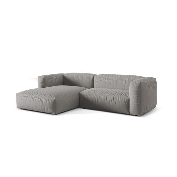 Modulinė kampinė sofa šviesiai pilkos spalvos (su kairiuoju kampu) Martina – Micadoni Home-image-3