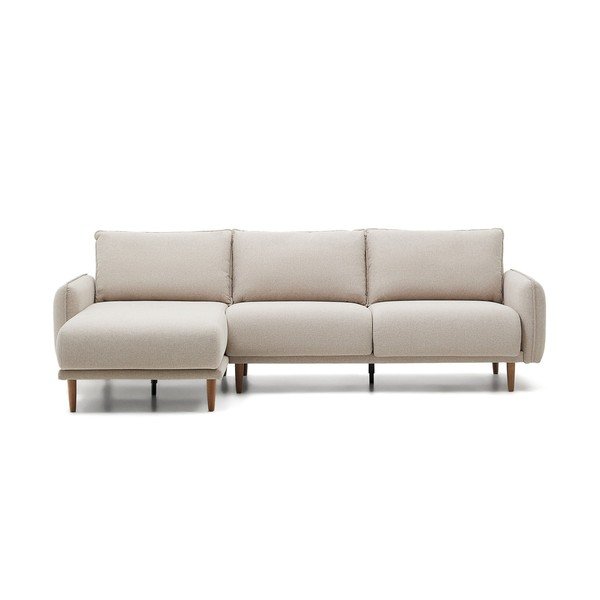 Kampinė sofa smėlio spalvos (kintama) Carlota – Kave Home