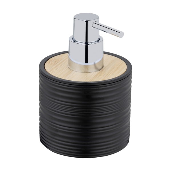 Juodos spalvos iš plastiko muilo dozatorius 350 ml Lyon – Allstar