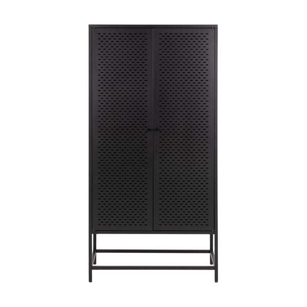 Juodos spalvos metalinė komoda 80x160 cm Newcastle - Actona