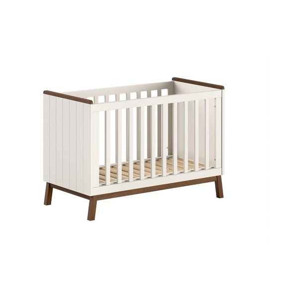 Smėlio spalvos iš pušies masyvo vaikiška lovelė reguliuojamas aukštis 60x120 cm Sezane – Vipack