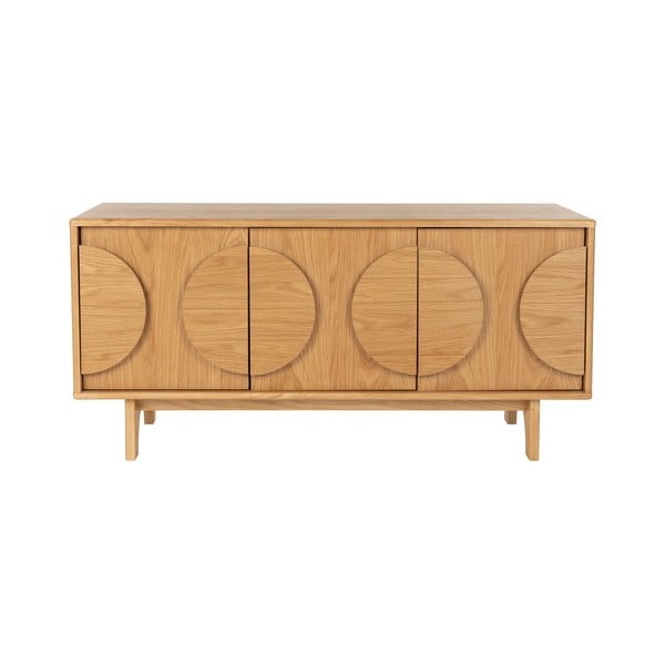 Žema šoninė spintelė natūralios spalvos iš ąžuolo 120x58 cm Groove – Zuiver