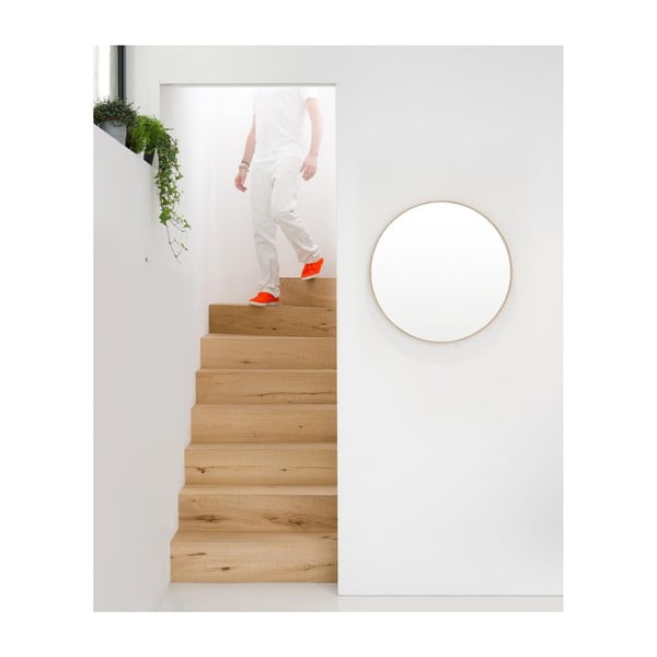 Sieninis veidrodis su ąžuoliniu rėmu Wireworks Glance, ⌀ 66 cm-image-2