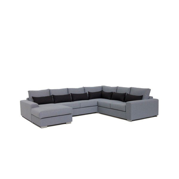"Scandic Jennifer" pilka sofa su kairiuoju šezlongu-image-1