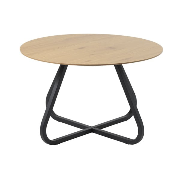 Apvalios formos valgomojo stalas natūralios spalvos su ąžuolo dekoro stalviršiu ø 120 cm Cesura – Unique Furniture