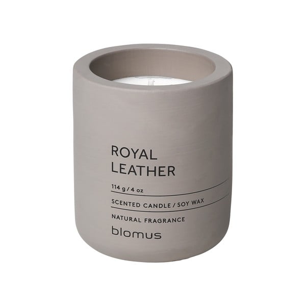 Aromatinė žvakė iš sojų vaško degimo laikas 24 h Fraga: Royal Leather – Blomus