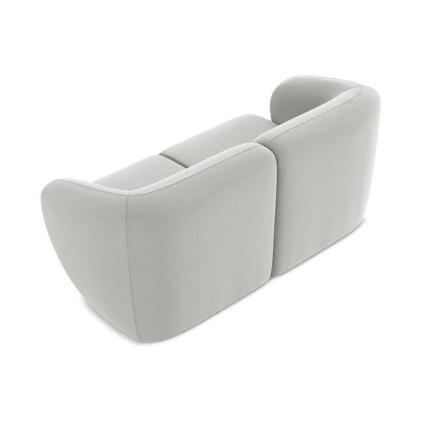Šviesiai pilkos spalvos sofa iš velveto 174 cm Lani – Makamii-image-3