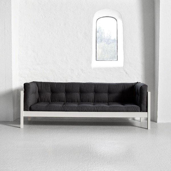 Sofa trims asmenims "Karup Fusion White/Linoso Dark Grey-image-1