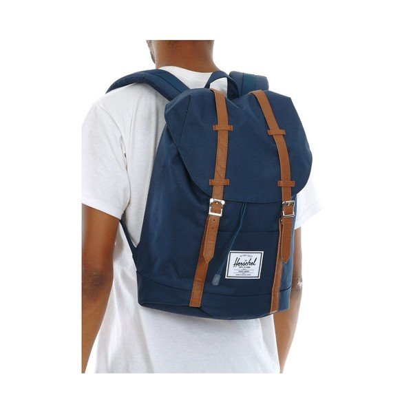 Tamsiai mėlyna kuprinė su rudais dirželiais Herschel Retreat, 19,5 l-image-3