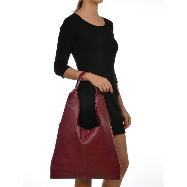 Bordo raudonos odos Sofia Cardoni Hobo rankinė-image-2