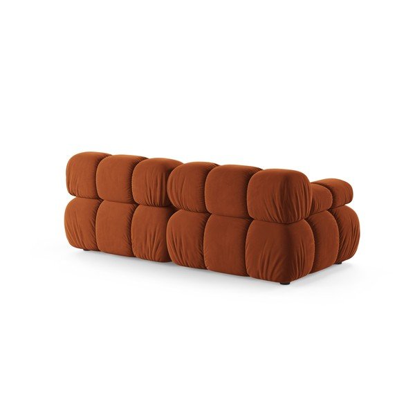 Terakotos spalvos sofa iš velveto 188 cm – Micadoni -image-2